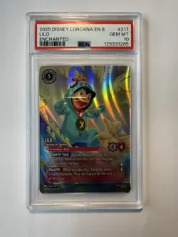 Disney Lorcana enchanted Lilo Causing An Uproar 217/204 PSA 10 - Image 1
