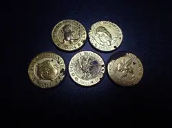 Pokemon Card Banpresto 1997 Promo Game Coin x3 Charmander Squirtle etc #5678 - Image 1
