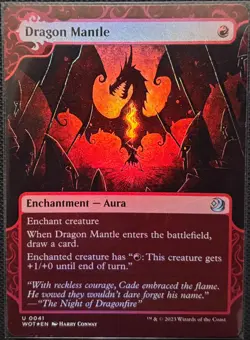 MTG Wilds of Eldraine Enchanting Tales Dragon Mantle Foil (Uncommon) - Image 1