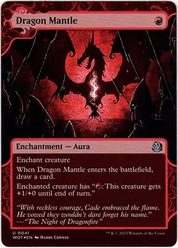 MTG Wilds of Eldraine Enchanting Tales Dragon Mantle Foil (Uncommon) - Image 2
