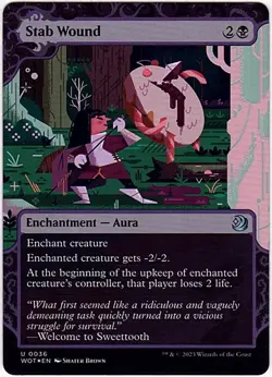 MTG Wilds of Eldraine Enchanting Tales Stab Wound Foil (Uncommon) - Image 2
