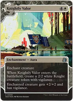 MTG Wilds of Eldraine Enchanting Tales Knightly Valor Foil (Uncommon) - Image 2