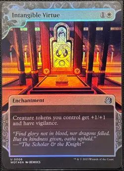 MTG Wilds of Eldraine Enchanting Tales Intangible Virtue Foil (Uncommon) - Image 1