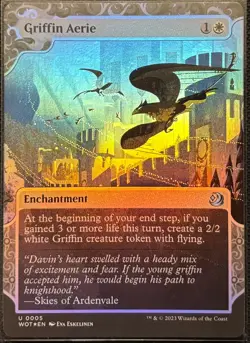 MTG Wilds of Eldraine Enchanting Tales Griffen Aerir Foil (Uncommon) - Image 1