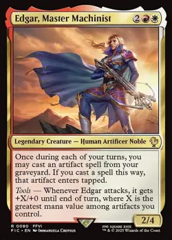 Edgar, Master Machinist Regular - Final Fantasy Commander MTG-NM - Image 1