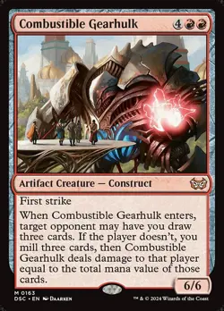 Combustible Gearhulk Regular - Duskmourn: House Of Horror Commander MTG-NM - Image 1