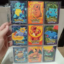 Pokemon Topps Kanto Starts And Evolutions Full Set Squirtle Charmander Bulbasaur - Image 1