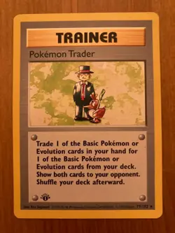 [LP] Pokemon Trader 077/102 Base Set (Shadowless) 1st Edition Regular - Image 1