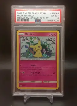 2019 POKEMON SM BLACK STAR PROMO #SM163 MIMIKYU-HOLO PROMO-TM.UP SNGL.PK.BLST. - Image 1