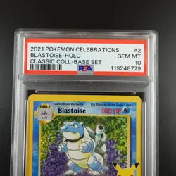 PSA 10 Blastoise 2/102 Pokemon Celebrations Classic Collection Holo Graded Card - Image 2