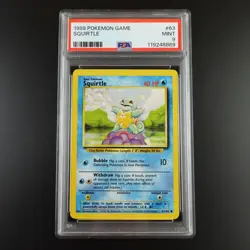 PSA 9 Squirtle 63/102 Pokemon Base Set 1999 Non Holo Card - Image 1