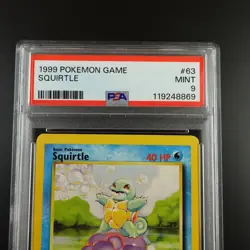 PSA 9 Squirtle 63/102 Pokemon Base Set 1999 Non Holo Card - Image 2