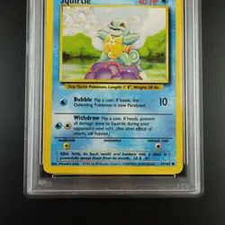 PSA 9 Squirtle 63/102 Pokemon Base Set 1999 Non Holo Card - Image 3