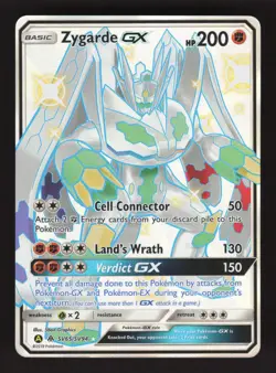 Zygarde GX SV65/SV94 Pokemon Hidden Fates Holo Full Art Card - Image 1