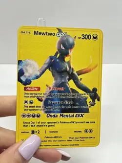 Mewtwo GX HP300 Pokemon Metal Card-Collectible Gift Display. - Image 1