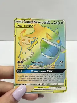 Gengar&Mimikyu GX HP240 Pokemon Metal Card-Collectible Gift Display. - Image 1