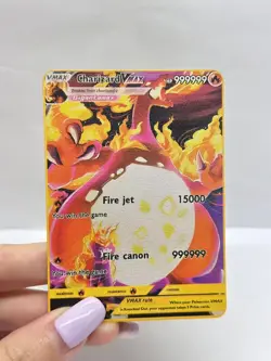 Charizard VMAX HP999999 Pokemon Metal Card-Collectible Gift Display. - Image 1