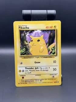 Pokemon Card - Pikachu 58/102 Base Set Unlimited Common MP+/HP - Image 1