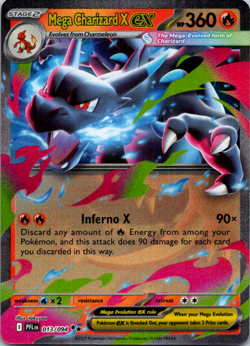 Mega Charizard ex 013/094 - Double Rare - Phantasmal Flames Pokemon Card - NM/M - Image 1
