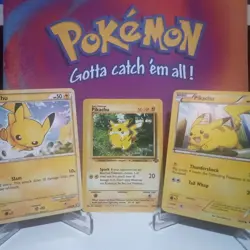 Pikachu lot of 3 mid era- vintage cards pokemon tcg - Image 1