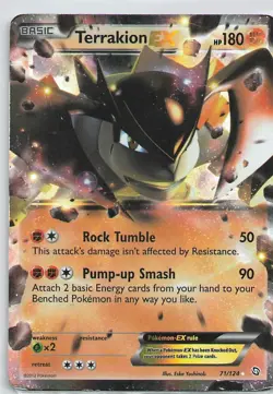 Pokemon TCG Terrakion EX Holo Basic Fighting Card 71/124 - Image 1