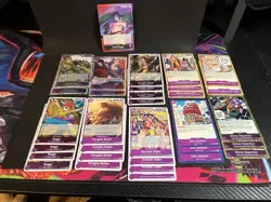 One Piece Gol D. Roger Red/Purple Leader Complete 50 Card Deck W/ Don!! Set - Image 1