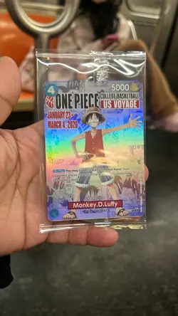 Bandai Namco One Piece Card Game US Voyage Monkey D. Luffy Holo 5 Cards - Image 1