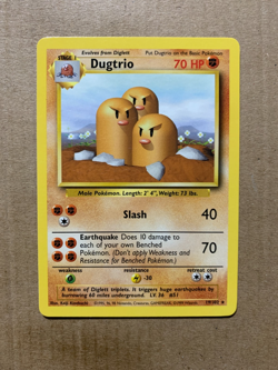 Dugtrio 19/102 Base Set - Rare Pokemon Card - NM/Mint - Image 1