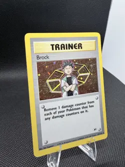 Brock 15/132 Holo – LP – Gym Heroes Trainer – Vintage WotC Pokemon Card - Image 2