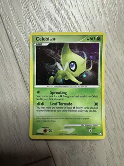 Pokemon TCG Card Celebi 7/123 Holo Rare Mysterious Treasures Pokemon - Image 1