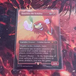 Knuckles the Echidna 🌈 Rainbow Borderless FOIL ✨ MTG SONIC Secret Lair (2082) - Image 1