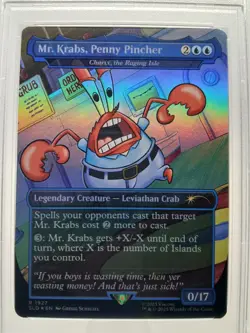2025 MAGIC THE GATHERING SPONGEBOB SECRET LAIR DROP FOIL PSA 9 MINT MR KRABS MTG - Image 2