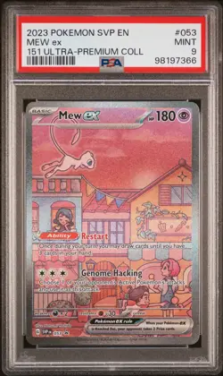 2023 POKEMON SVP EN-SV BLACK STAR PROMO #053 MEW EX PSA 9 - Image 1