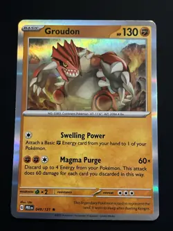 Groudon 049/131 Holo Rare Pokemon S&V Prismatic Evolutions NM - Image 1