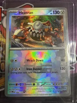 Heatran Reverse Master Ball Holo Prismatic Evolutions Pokemon TCG Card 068/131 - Image 1