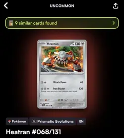 Heatran Reverse Master Ball Holo Prismatic Evolutions Pokemon TCG Card 068/131 - Image 4