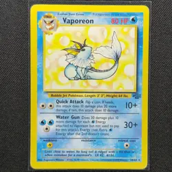 Vaporeon - 28/64 - Rare - Jungle Set - Pokemon Card - LP - Image 1