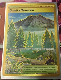 Pokemon TCG Gravity Mountain Trainer Surging Sparks Gold 250/191 - Image 1