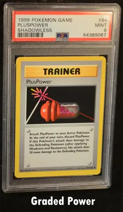 Pokemon Base Set Unlimited Shadowless Pluspower SHADOWLESS PSA 9 (9067) #84 - Image 1