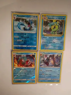 Pokemon Card Lot - Gyarados Bundle (4x) Rare Holo Mix - NM/LP Condition - Image 1
