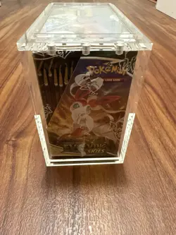 Pokemon TCG SWSH Evolving Skies Booster Box Factory SEALED w/Acrylic Case - Image 4