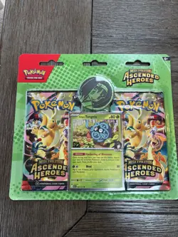 Pokemon TCG Ascended Heroes Erika's Tangela 2-Pack Blister NEW SEALED - Image 1