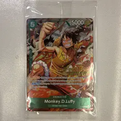 One Piece TCG OP-16 Monkey.D.Luffy P-135 Pre Release Winner Stamp - Image 1