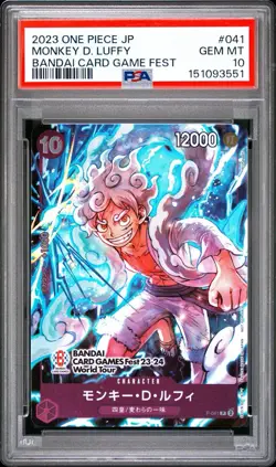 2023 One Piece Monkey D Luffy P-041 Bandai Game Fest 2023-24 World Tour PSA 10 - Image 1