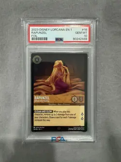 Disney Lorcana Rapunzel Gifted with Healing, First Chapter Foil PSA 10 - Image 1