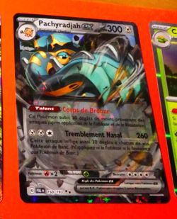 POKEMON EVOLUTIONS A PALDEA CARD HOLO CARTE PACHYRADJAH EX 150/193 PAL FR NM - Image 1