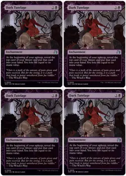 MTG Wilds of Eldraine Enchanting Tales Dark Tutelage x 4 (Uncommon) - Image 1