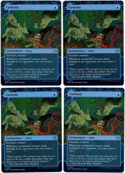 MTG Wilds of Eldraine Enchanting Tales Curiosity x 4 (Uncommon) - Image 1