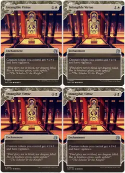 MTG Wilds of Eldraine Enchanting Tales Intangible Virtue x 4 (Uncommon) - Image 1