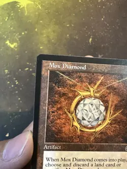 1998 Magic the Gathering MTG Stronghold Mox Diamond - Image 3